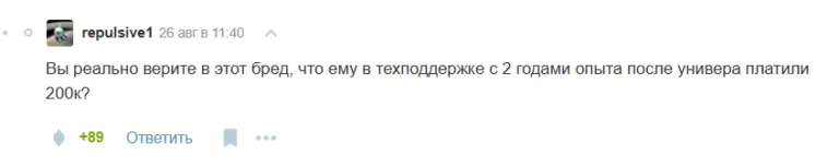 Отрицательные комментарии на Хабр