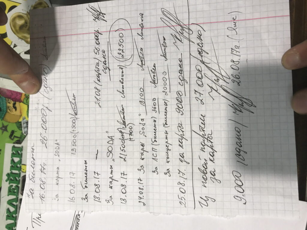 Учет в тетрадке